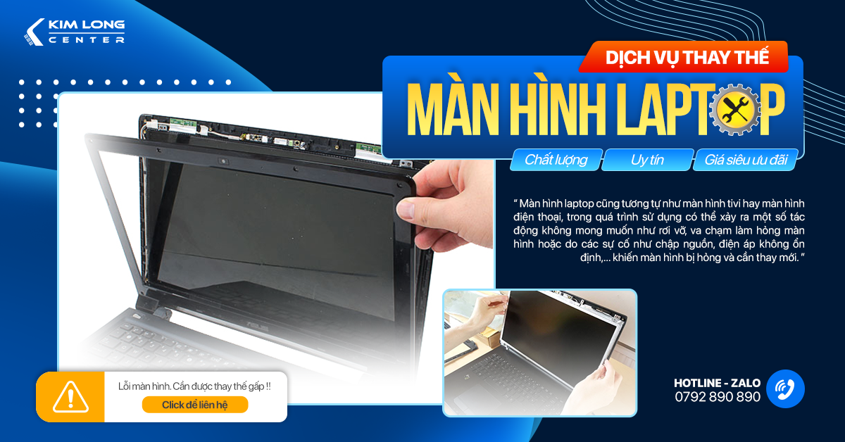 Dịch vụ thay màn hình laptop chất lượng giá rẻ tại TP. HCM